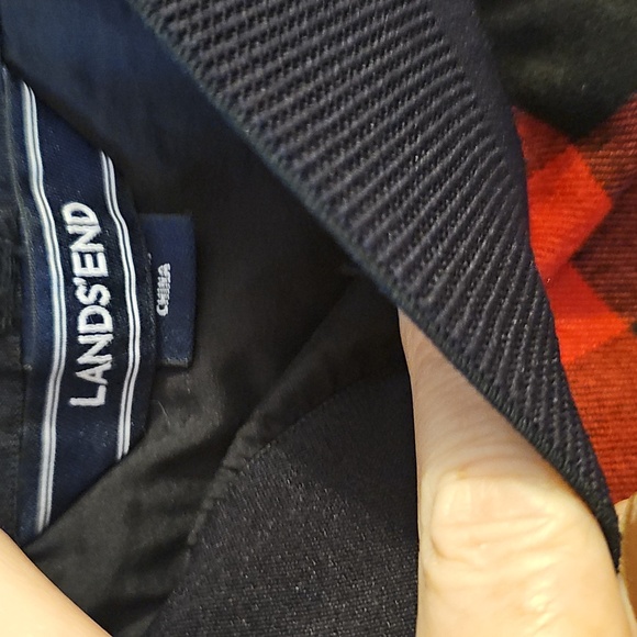 Lands' End Red and Black Plaid A-Line Skirt Buffalo Plaid Sz 8 WSK37 - Picture 4 of 6